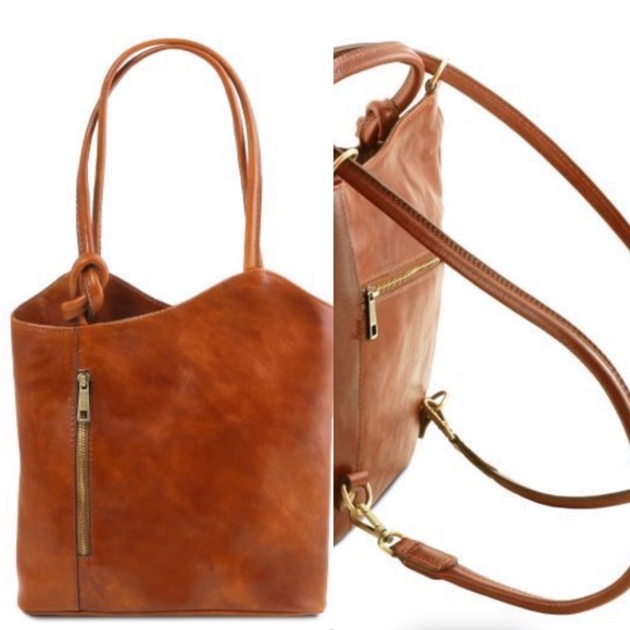 Tuscany Leather Firenze Handbags - Tuscany Leather Firenze convertible shoulder bag backpack